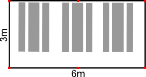 Sitzplan Partyzelt 3x6m