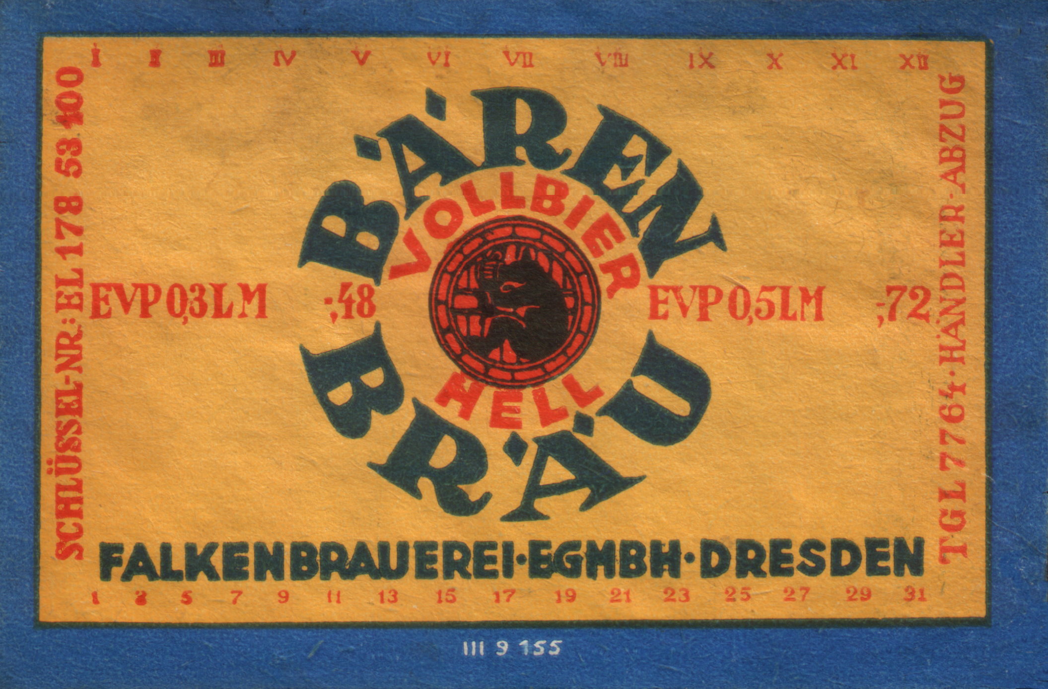 Bieretikett Baerenbraeu