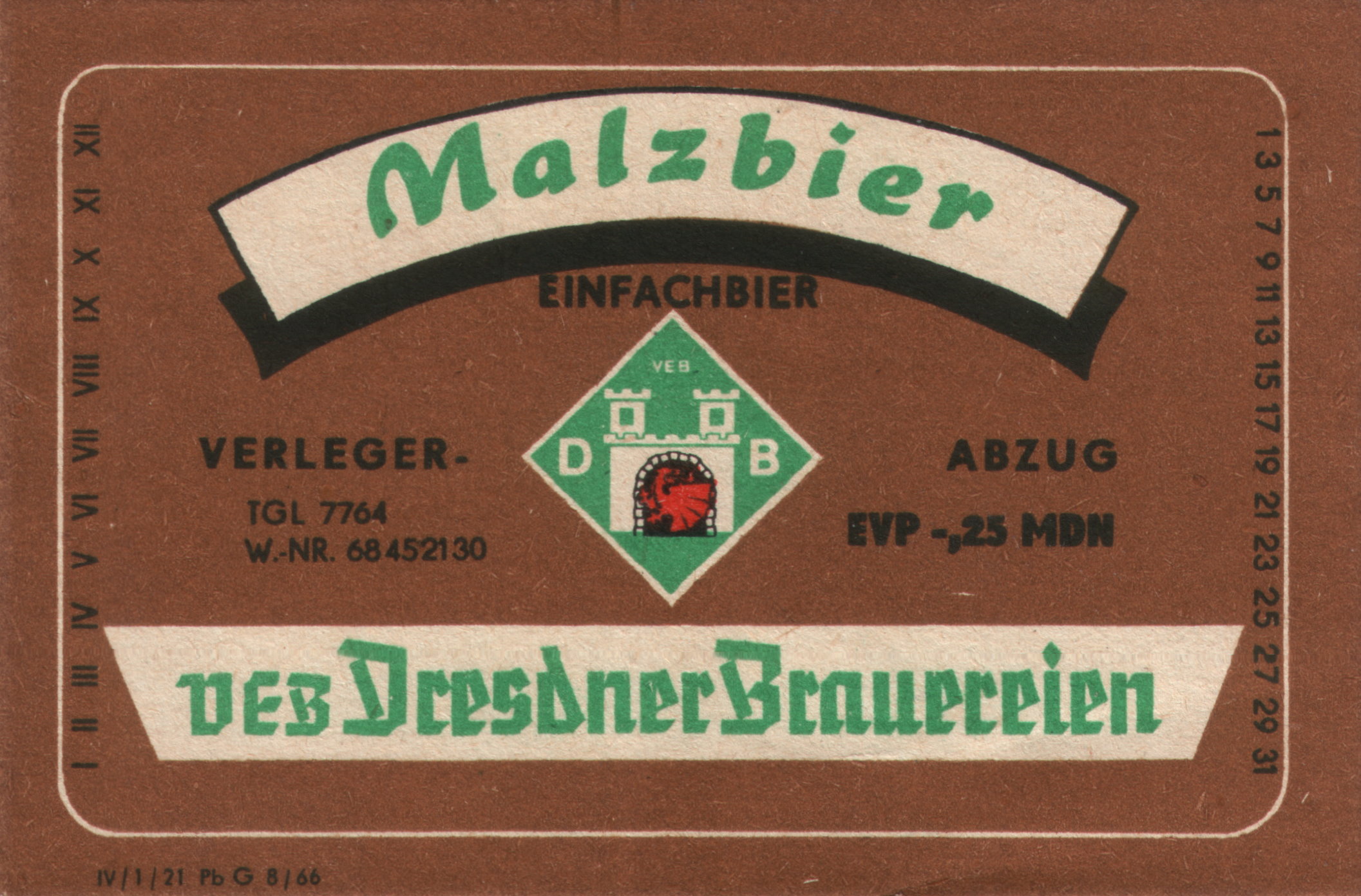 Bieretikett Malzbier
