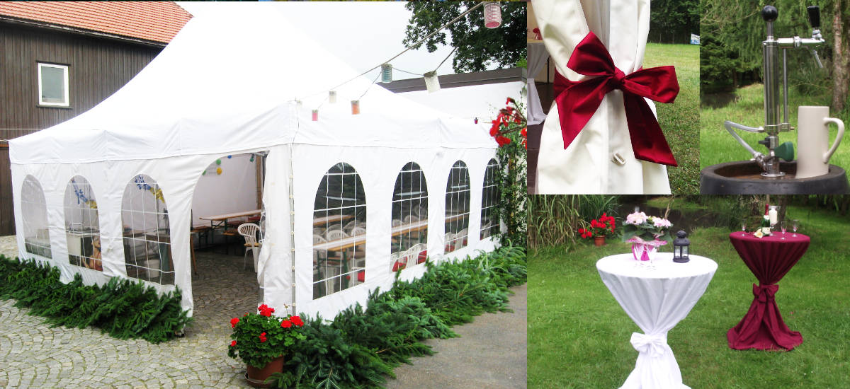 Vermietung von Partyzelten und Zubehoer